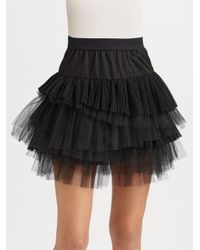 BCBGMAXAZRIA | Black Tiered Tulle Skirt | Lyst