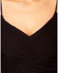 Lyst - Halston Strappy Ruched Dress in Pink