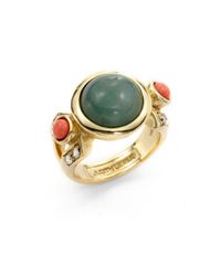 Judith Leiber | Green Dame Aventurine Crystal Ring | Lyst