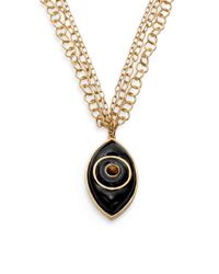 Kara Ross | Black Evil Eye Pendant Necklace | Lyst