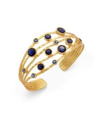 Kevia | Metallic Blue Corundum Hammered Cuff | Lyst