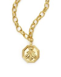 Slane | Metallic Aura Bee Octagon Pendant | Lyst