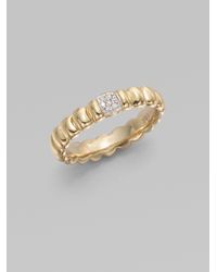 John Hardy | Metallic Pavé Diamond Accented 18k Gold Ring | Lyst