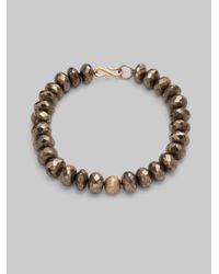 Padma | Metallic 14k Gold 10k Gold Pyrite Bead Bracelet | Lyst