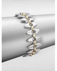 Gurhan | Metallic Sterling Silver 24k Gold Seed Link Bracelet | Lyst