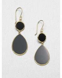 Ippolita | Polished Rock Candy Black Onyx & 18k Yellow Gold Snowman Drop Earrings | Lyst