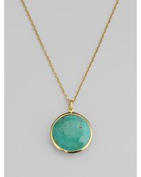 Ippolita | Green Rock Candy Lollipop Turquoise & 18K Yellow Gold Pendant Necklace | Lyst