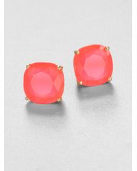 kate spade new york | Red Faceted Square Stud Earrings | Lyst