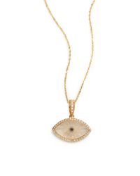 KC Designs | Metallic Diamond Sapphire Evil Eye Necklace | Lyst