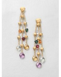 Marco Bicego | Multicolor Semi precious Multistone Multistrand 18k Gold Earrings | Lyst