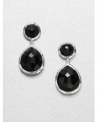 Ippolita | Black Onyx Sterling Silver Snowman Drop Earrings | Lyst