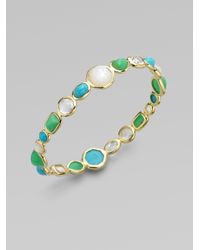 Ippolita | Metallic Mother Of Pearl Chrysoprase Turquoise 18k Gold Bracelet | Lyst