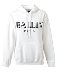 Brian Lichtenberg White Unisex Ballin Cotton Hooded Sweatshirt