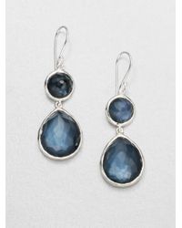 Ippolita | Blue Indigo Doublet Sterling Silver Snowman Drop Earrings | Lyst