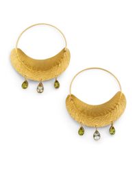 Kevia | Metallic Pod Hoop Earrings | Lyst