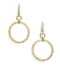 1AR By Unoaerre | Metallic Textured Loop Earrings | Lyst