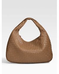 Bottega Veneta | Brown Veneta Medium Woven Leather Hobo | Lyst
