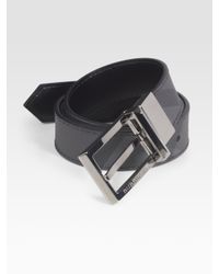 Burberry | Black Reversible Leather Belt for Men | Lyst