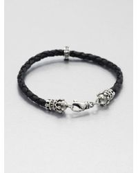 King Baby Studio | Metallic Leather Crown Bracelet for Men | Lyst