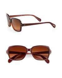 Oliver Peoples | Brown Nanny B. 55mm Rectangular Sunglasses | Lyst