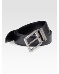 Burberry | Black Briar Leather Belt for Men | Lyst