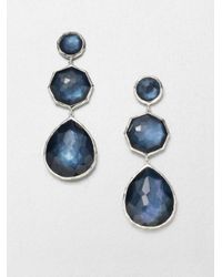 Ippolita | Blue Indigo Doublet Sterling Silver Long Drop Earrings | Lyst