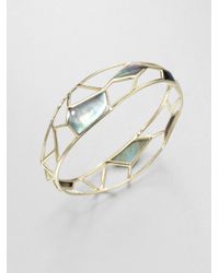 Ippolita | Gray 18k Gold Deco Bangle Bracelet | Lyst