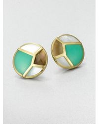 Ippolita | Multicolor Chrysoprase, Mother-of-pearl And Brown Shell Earrings | Lyst