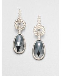 John Hardy | Gray Hematite and Sterling Silver Drop Earrings | Lyst