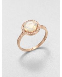 KALAN by Suzanne Kalan | Pink Opal, White Sapphire & 14K Rose Gold Ring | Lyst