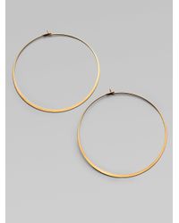 Michael Kors | Metallic Heritage Thin Whisper Goldtone Hoop Earrings/2.25 | Lyst