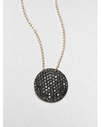 Phillips House | 14K Yellow Gold & Black Diamomds Infinity Pendant Necklace | Lyst
