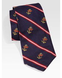 Polo Ralph Lauren | Blue Printed Silk Tie for Men | Lyst