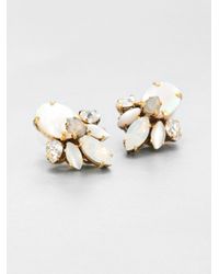 Erickson Beamon | Natural Swarovski Crystal Whiter Shade Of Grey Earrings | Lyst