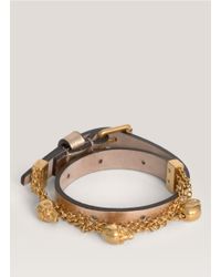 Alexander McQueen | Metallic Double Wrap Chain Bracelet | Lyst