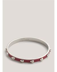 Alexander McQueen | White 3d Enamel Skinny Skull Bangle | Lyst