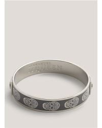 Alexander McQueen | Gray Enamel Skull Bangle | Lyst