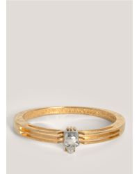 Alexander McQueen | Metallic Art-deco Skull Bangle | Lyst