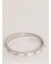 Alexander McQueen | White 3d Enamel Skull Skinny Bangle | Lyst