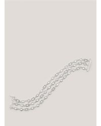 CZ by Kenneth Jay Lane | Metallic Three-row Bracelet | Lyst