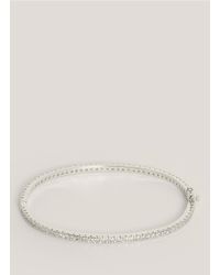 CZ by Kenneth Jay Lane | Metallic Princess-cut Cubic Zirconia Bangle | Lyst