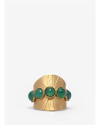 Ela Stone | Metallic Brass Stone Ring | Lyst
