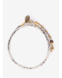 Ela Stone | Gray Snakeskin-effect Wrap Bracelet | Lyst