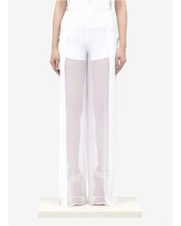 Emilio Pucci | White Panelled Silk-chiffon Wide-leg Pants | Lyst