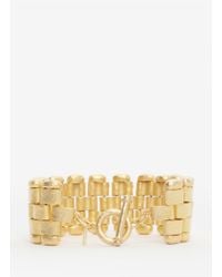 Kenneth Jay Lane | Metallic Textured Gold-tone Bracelet | Lyst