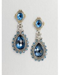 Konstantino | Metallic Semiprecious Multistone Sterling Silver 18k Gold Teardrop Earrings | Lyst