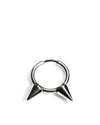 Maria Tash | Metallic 14k White Gold Two Spike Clicker | Lyst