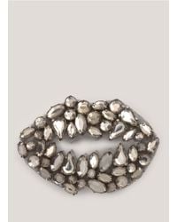 Markus Lupfer | Metallic Gem Lip Brooch | Lyst