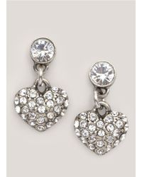 Philippe Audibert | Metallic Crystal-embellished Heart Earrings | Lyst