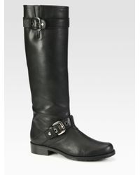 Stuart Weitzman | Black Troopzip Buckle Boots | Lyst